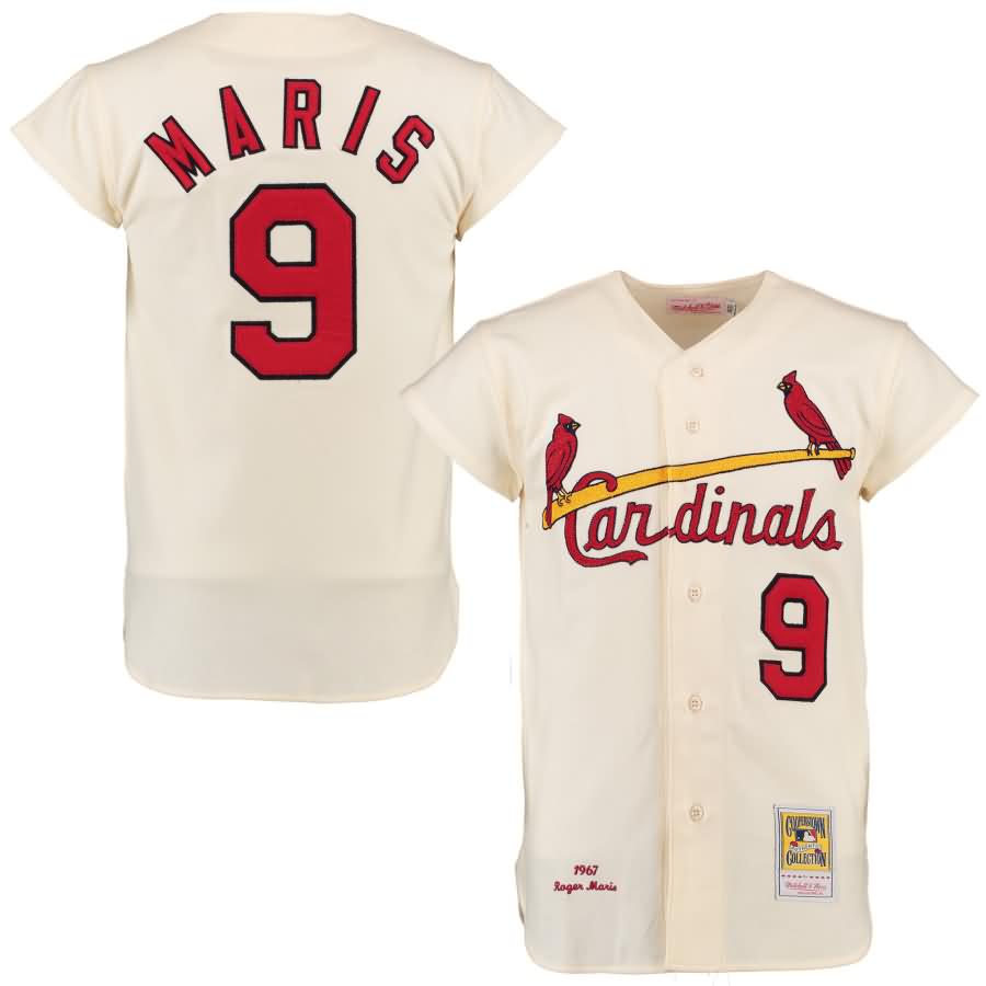 Roger Maris 1967 St. Louis Cardinals Mitchell & Ness Authentic Throwback Jersey - Cream