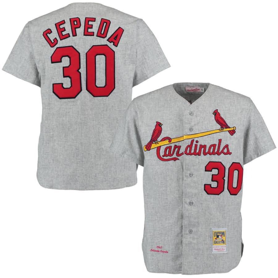 Orlando Cepeda 1967 St. Louis Cardinals Mitchell & Ness Authentic Throwback Jersey - Gray