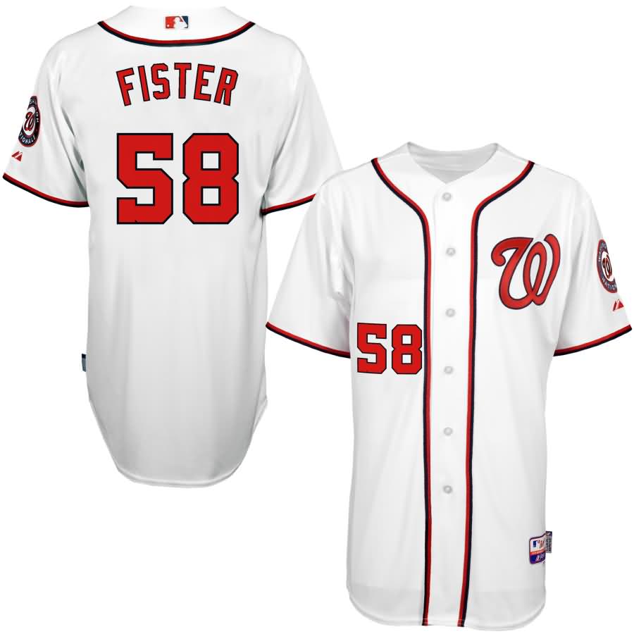 Doug Fister Washington Nationals Majestic Home 10th Anniversary Player Authentic Jersey - White