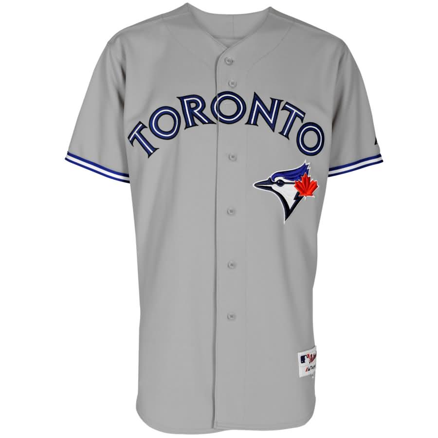 Toronto Blue Jays Majestic Team Cool Base Road Authentic Jersey - Gray