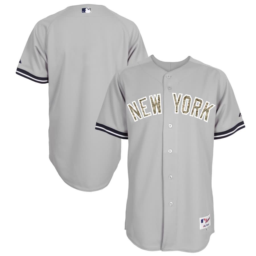 New York Yankees Majestic USMC Team Jersey - Gray