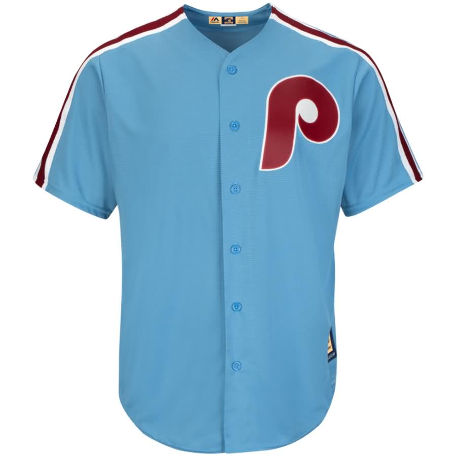Philadelphia Phillies Majestic Cooperstown Cool Base Team Jersey - Light Blue