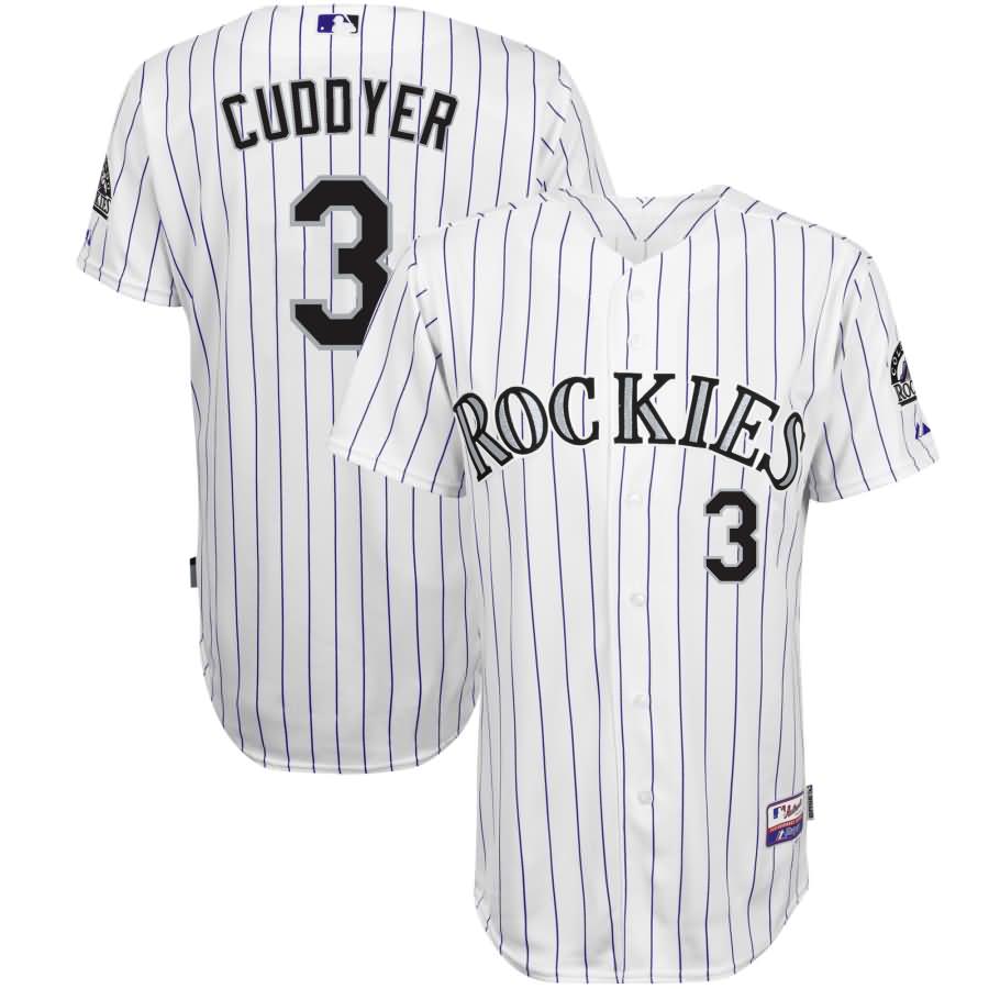 Michael Cuddyer Colorado Rockies Majestic 6300 Player Cool Base Authentic Jersey - White/Purple