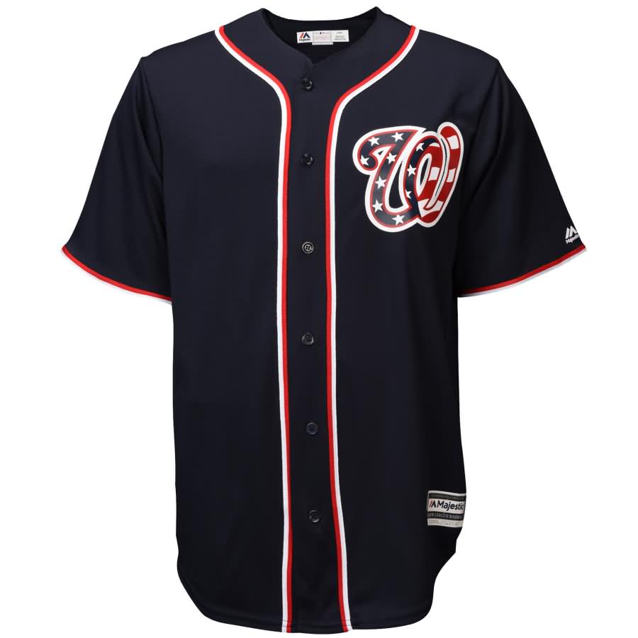 Washington Nationals Majestic Official Stars and Stripes Cool Base Jersey - Navy