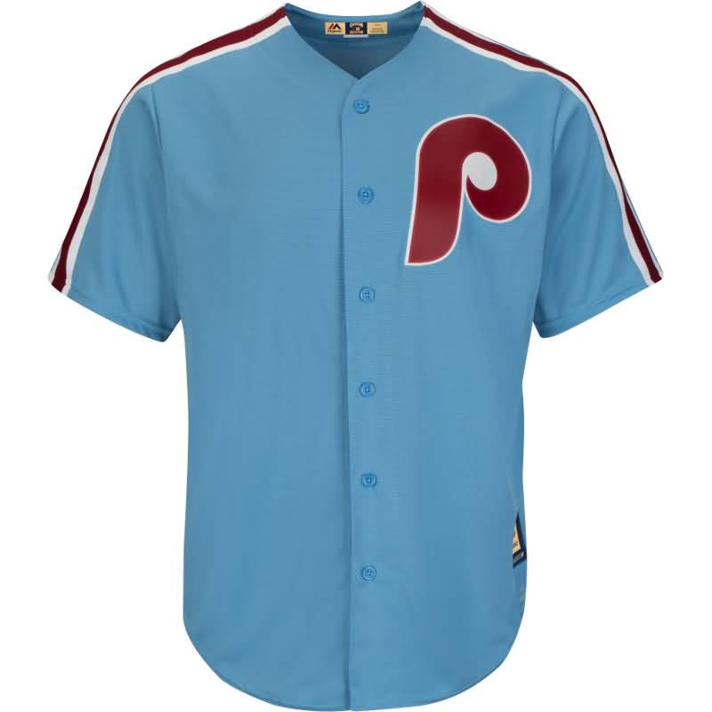 Mike Schmidt Philadelphia Phillies Majestic Cooperstown Player Cool Base Jersey - Light Blue