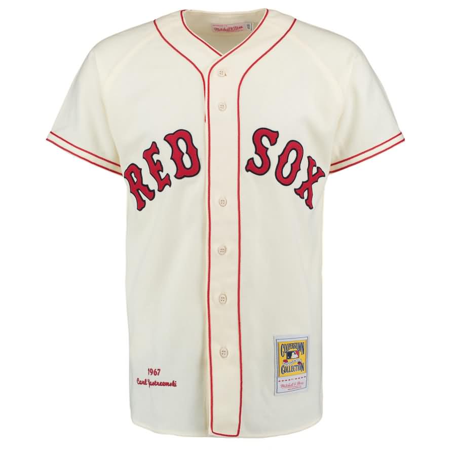 Carl Yastrzemski Boston Red Sox Mitchell & Ness Authentic Jersey - Cream