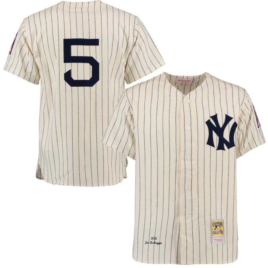 Joe DiMaggio New York Yankees Mitchell & Ness Throwback Authentic Jersey - Cream