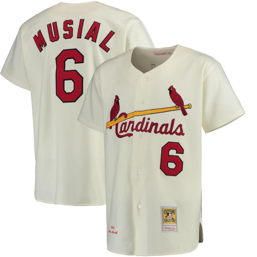 Stan Musial St. Louis Cardinals Mitchell & Ness Authentic Jersey - Cream