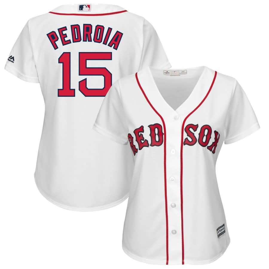 Dustin Pedroia Boston Red Sox Majestic Women's Cool Base Player Jersey - White