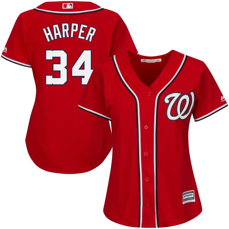 Bryce Harper Washington Nationals Majestic Women's Cool Base Player Jersey - Red
