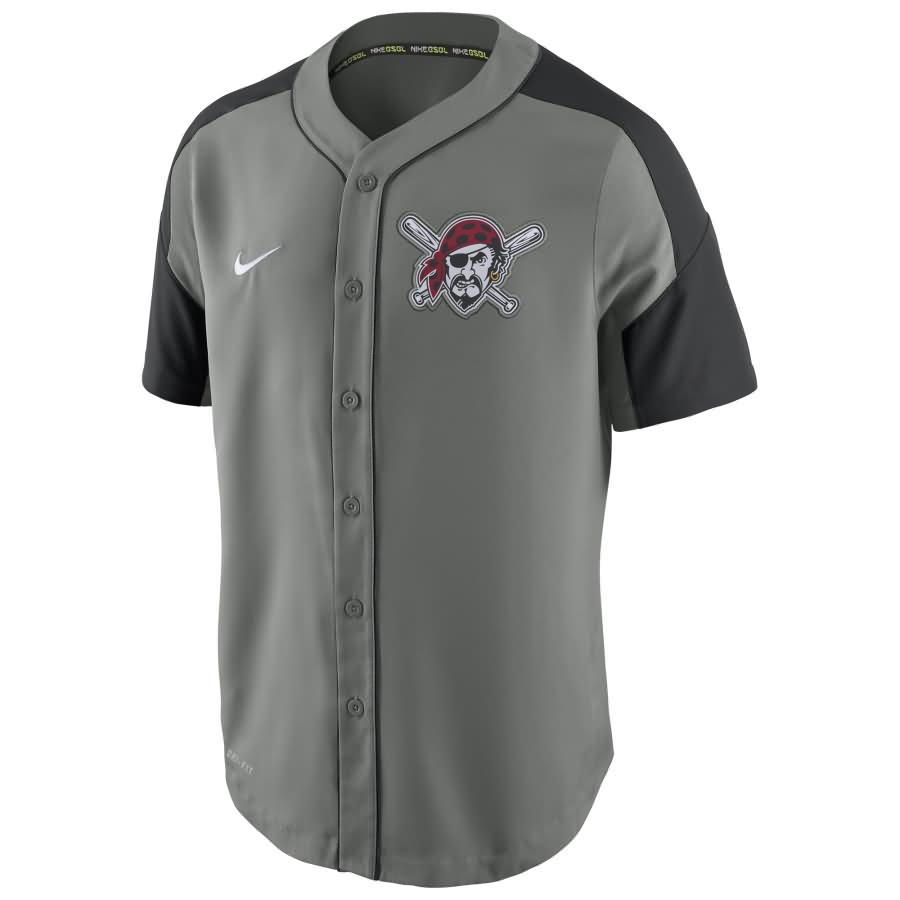 Pittsburgh Pirates Nike Dri-FIT Woven Jersey - Gray/Black