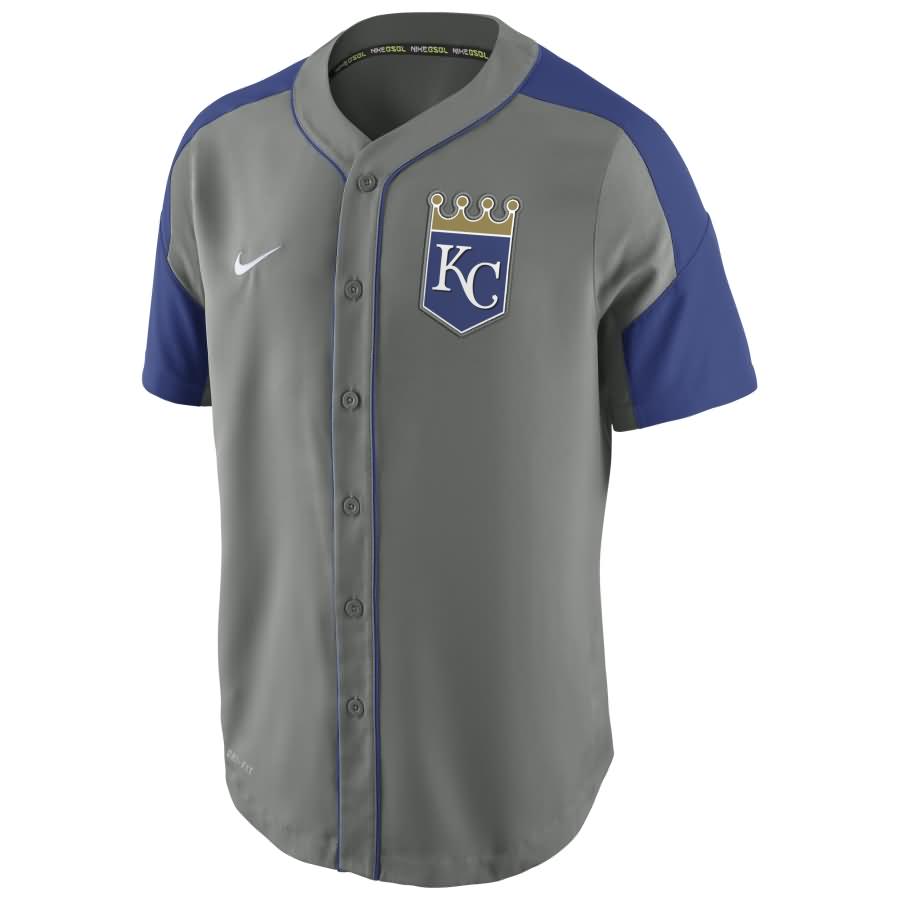 Kansas City Royals Nike Dri-FIT Woven Jersey - Gray