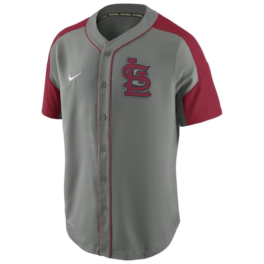 St. Louis Cardinals Nike Dri-FIT Woven Jersey - Gray/Red