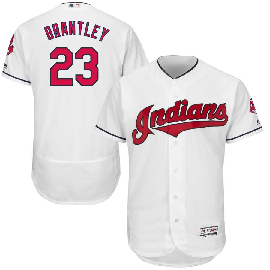 Michael Brantley Cleveland Indians Majestic Home Flex Base Authentic Collection Player Jersey - White