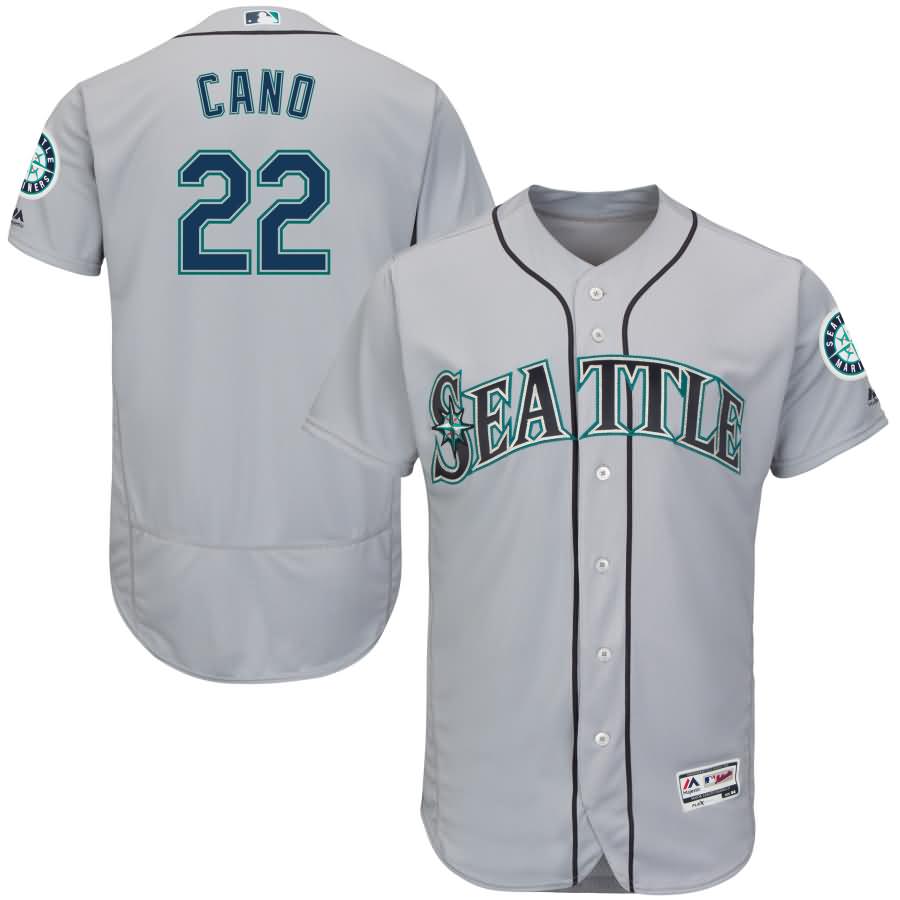 Robinson Cano Seattle Mariners Majestic Road Flex Base Authentic Collection Player Jersey - Gray
