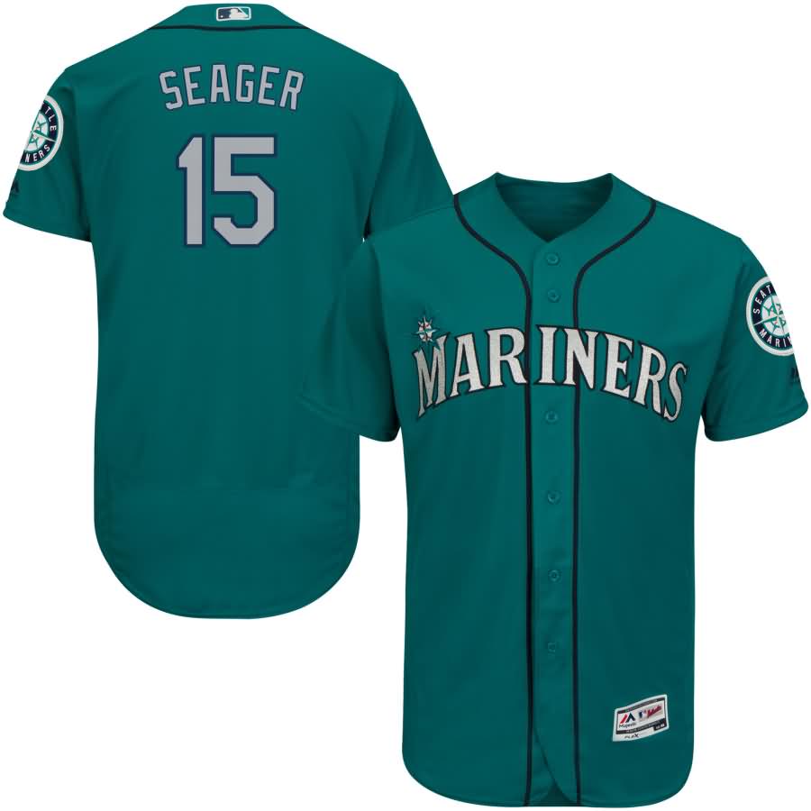 Kyle Seager Seattle Mariners Majestic Alternate Flex Base Authentic Collection Player Jersey - Green