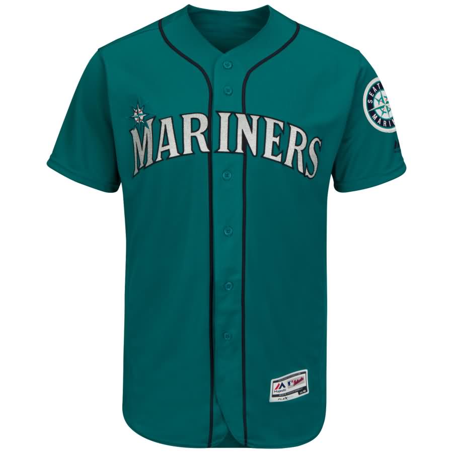 Kyle Seager Seattle Mariners Majestic Alternate Flex Base Authentic Collection Player Jersey - Green