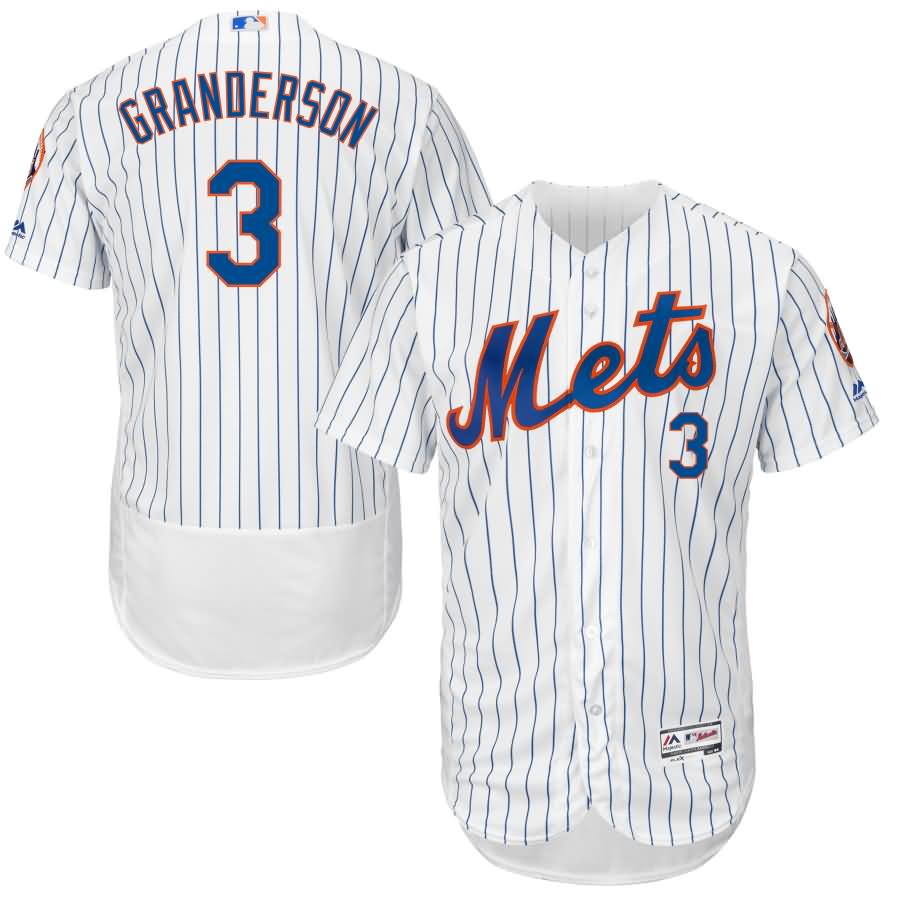 Curtis Granderson New York Mets Majestic Home Flex Base Authentic Collection Player Jersey - White/Royal