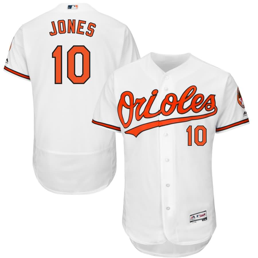 Adam Jones Baltimore Orioles Majestic Home Flex Base Authentic Collection Player Jersey - White