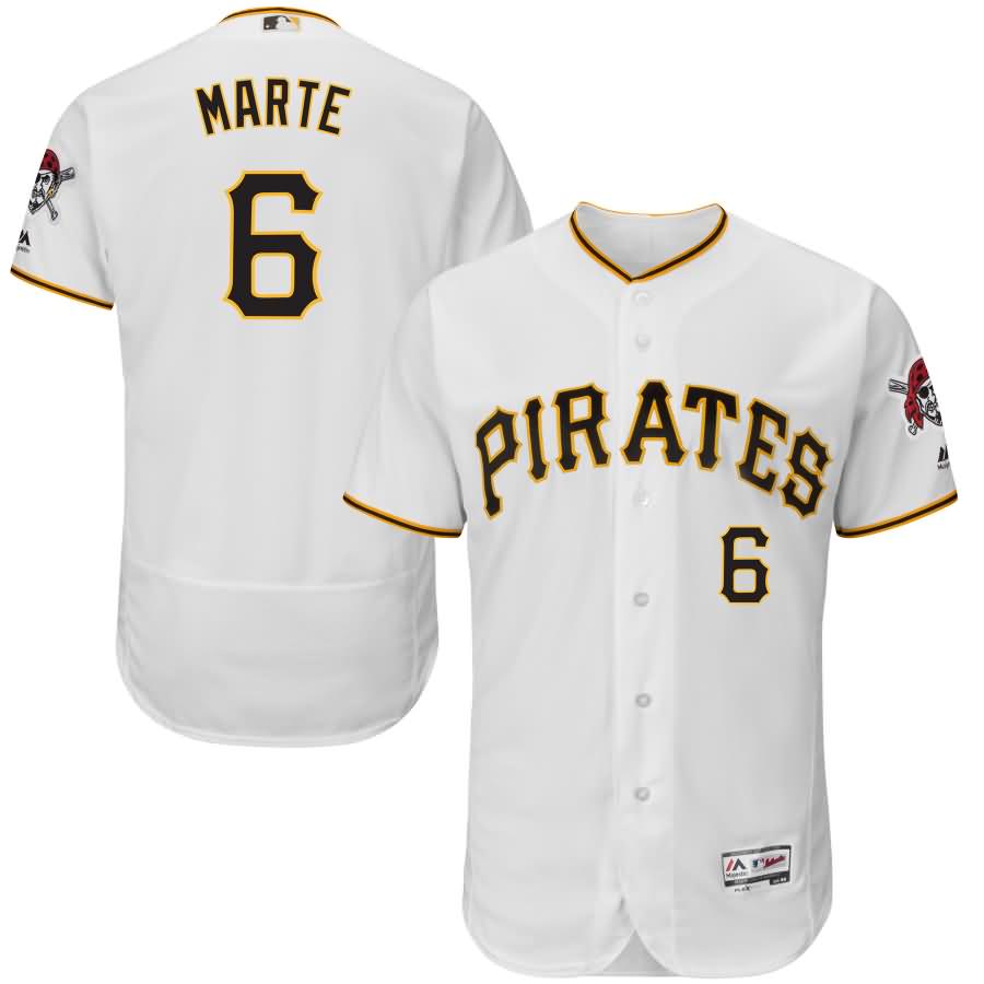 Starling Marte Pittsburgh Pirates Majestic Home Flex Base Authentic Collection Player Jersey - White