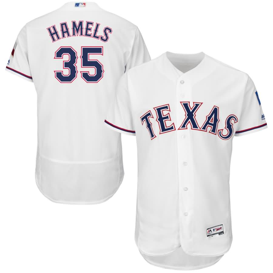 Cole Hamels Texas Rangers Majestic Home Flex Base Authentic Collection Player Jersey - White