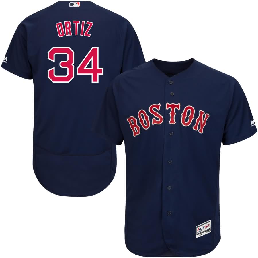 David Ortiz Boston Red Sox Majestic Alternate Flex Base Authentic Collection Player Jersey - Navy