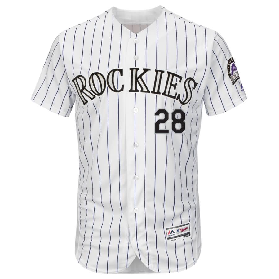 Nolan Arenado Colorado Rockies Majestic Home Flex Base Authentic Collection Player Jersey - White/Purple