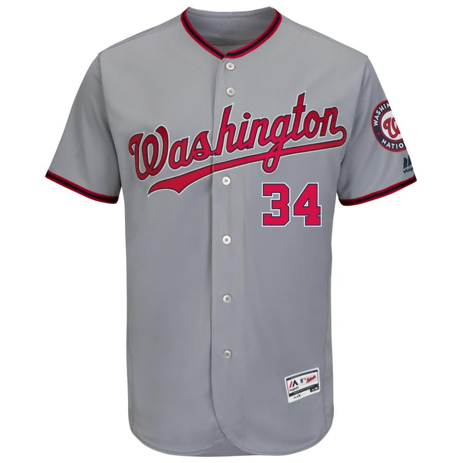 Bryce Harper Washington Nationals Majestic Road Flex Base Authentic Collection Player Jersey - Gray