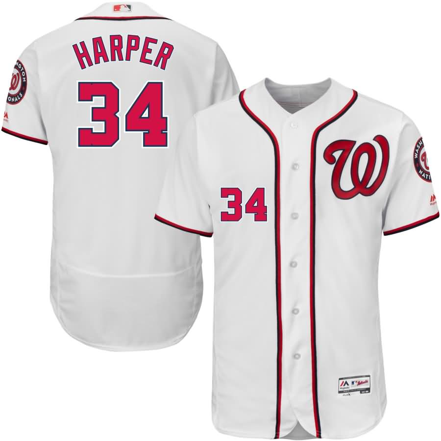 Bryce Harper Washington Nationals Majestic Home Flex Base Authentic Collection Player Jersey - White