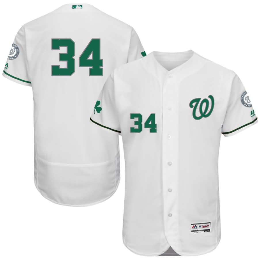 Bryce Harper Washington Nationals Majestic 2018 St. Patrick's Day Flex Base Authentic Collection Celtic Player Jersey - White