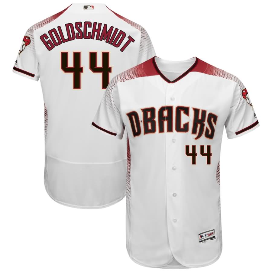 Paul Goldschmidt Arizona Diamondbacks Majestic Home Authentic Collection Flex Base Player Jersey - White/Sedona Red