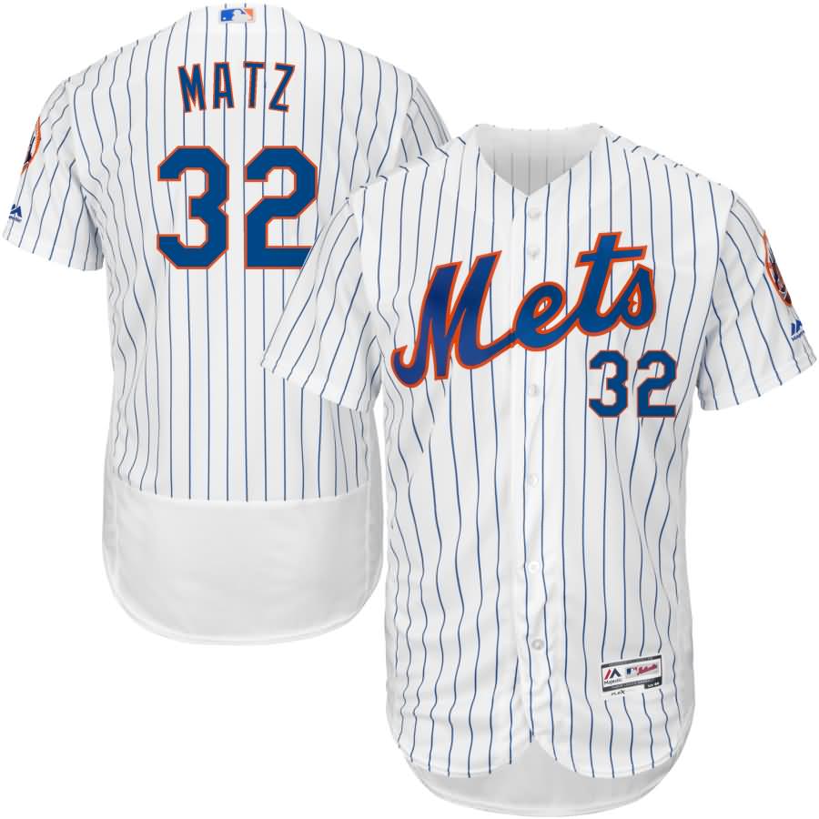 Steven Matz New York Mets Majestic Home Flex Base Authentic Collection Player Jersey - White/Royal