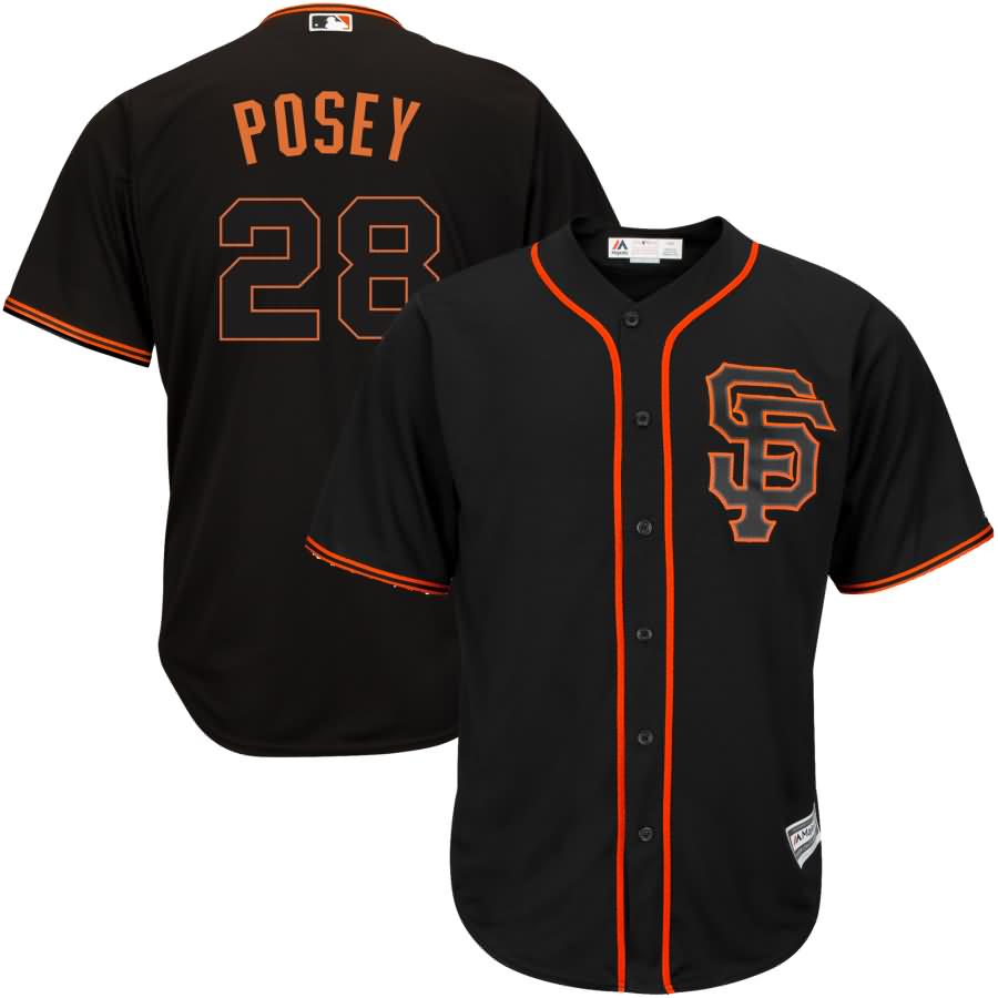 Buster Posey Majestic Youth Official Cool Base Player Jersey - Black