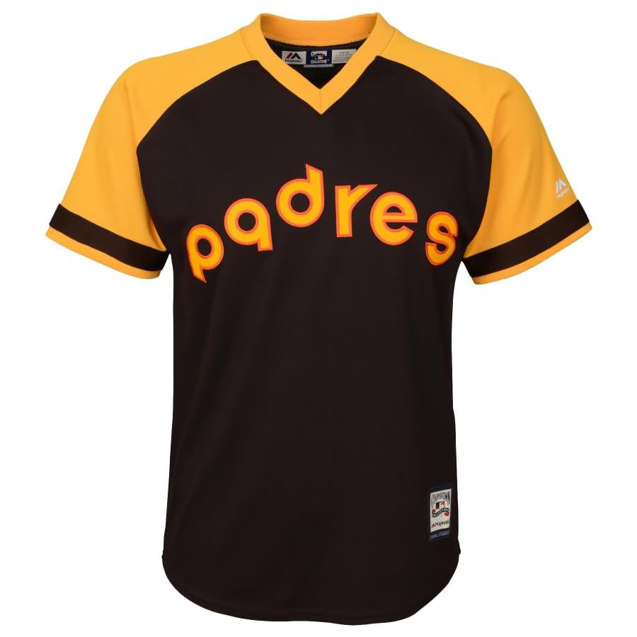 San Diego Padres Majestic Youth Alternate Cooperstown Collection Cool Base Jersey - Brown