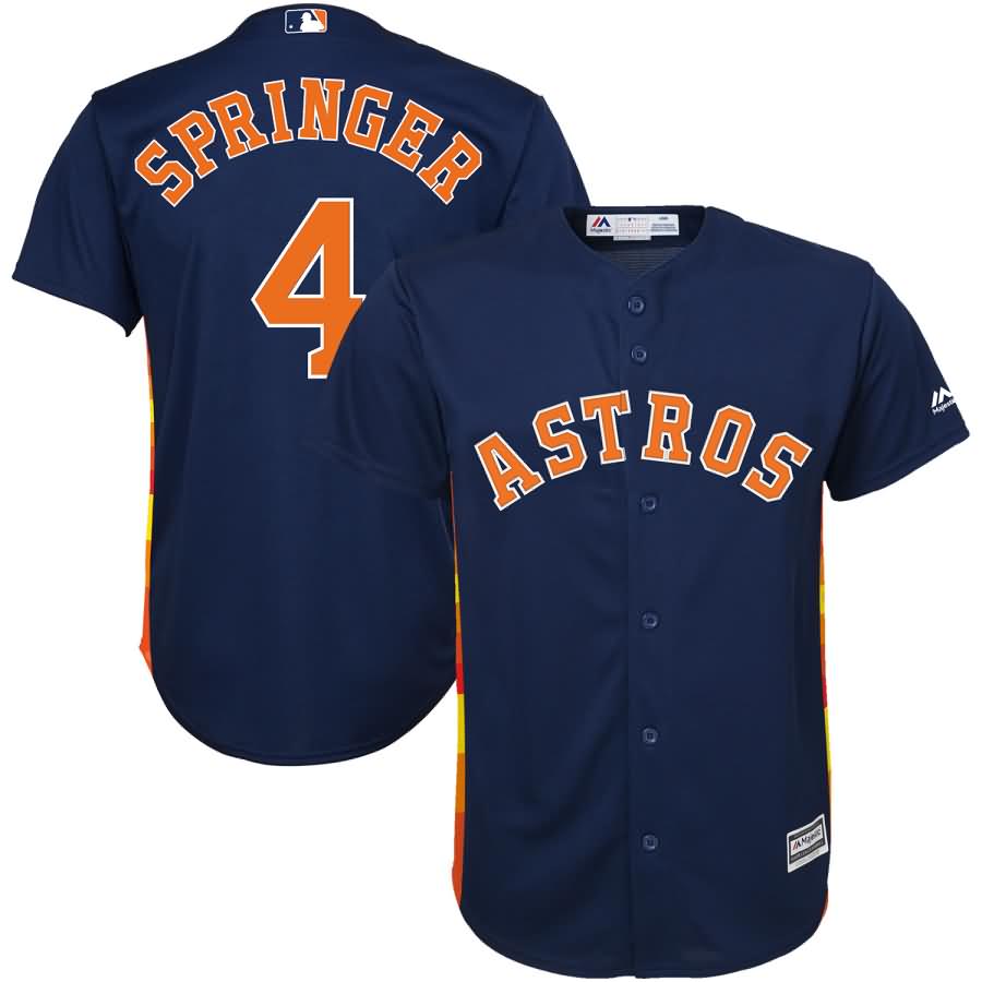 George Springer Houston Astros Majestic Youth Alternate Official Cool Base Player Jersey - Navy