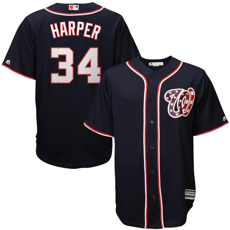 Bryce Harper Washington Nationals Majestic Official Cool Base Player Replica Jersey - Navy