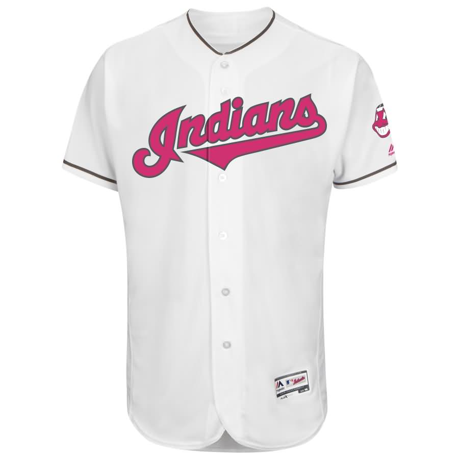 Cleveland Indians Majestic Mother's Day Flex Base Team Jersey - White