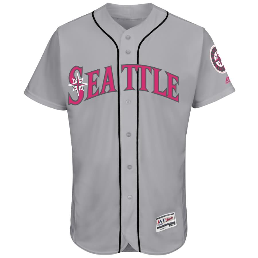 Seattle Mariners Majestic Mother's Day Flex Base Team Jersey - Gray