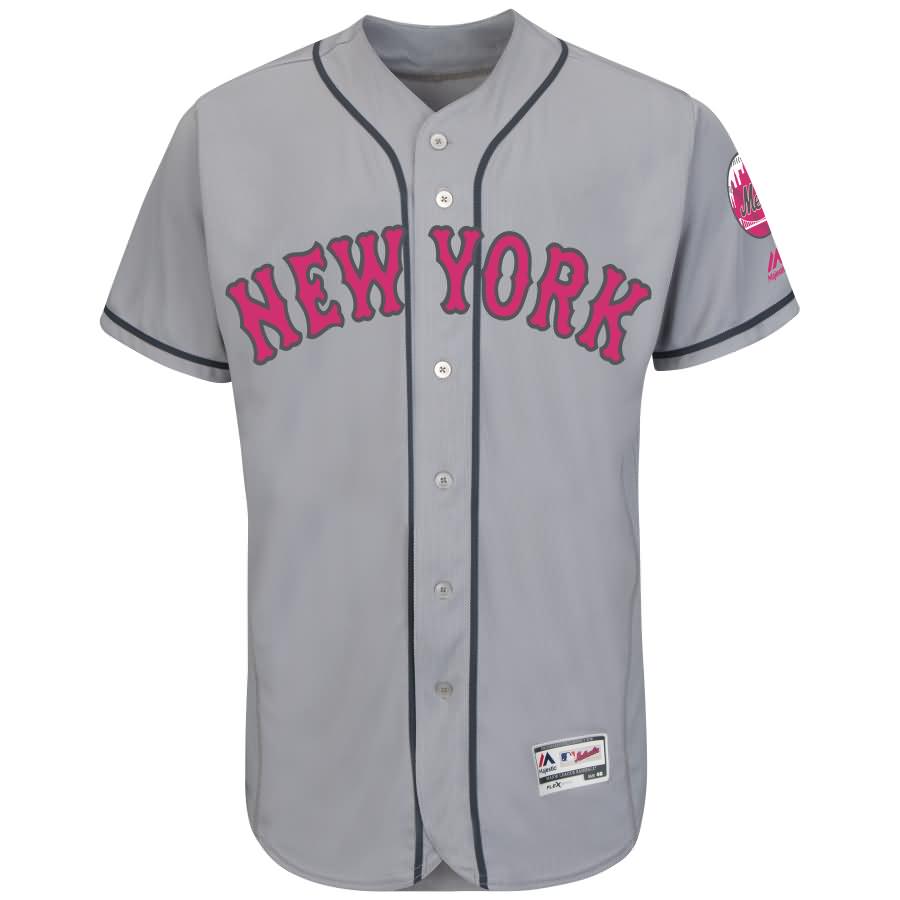 New York Mets Majestic Mother's Day Flex Base Team Jersey - Gray
