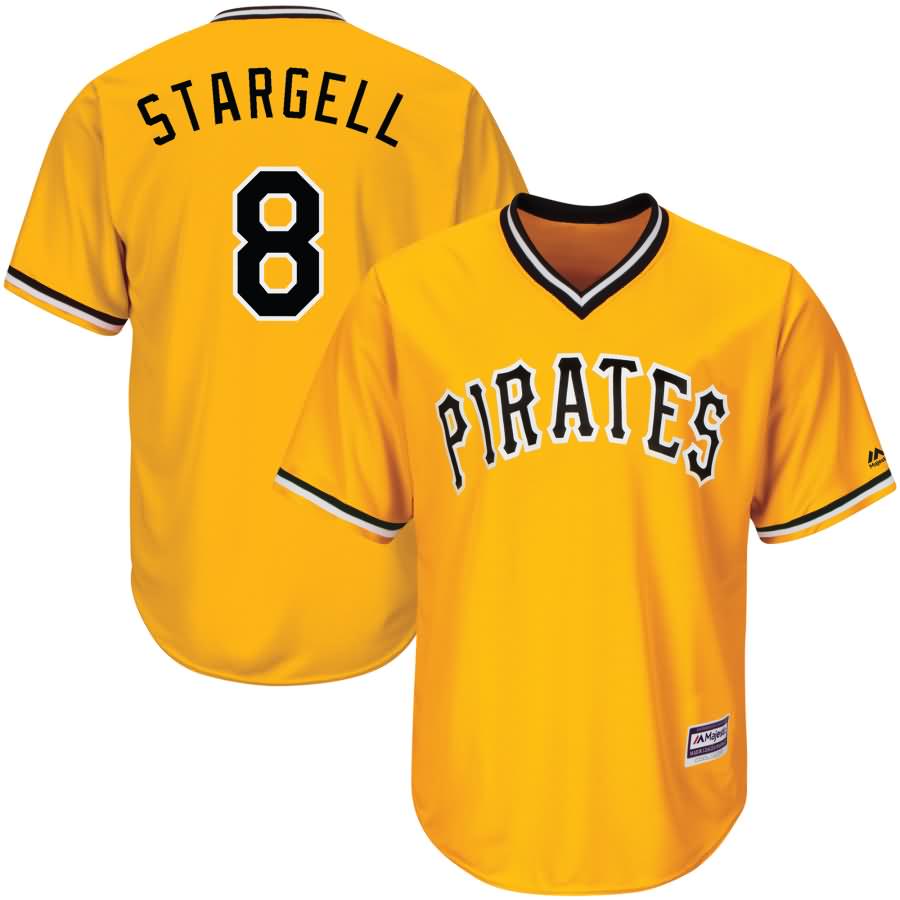 Willie Stargell Pittsburgh Pirates Majestic Alternate Cool Base Player Jersey - Gold