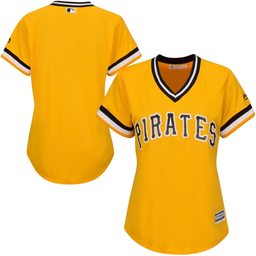 Pittsburgh Pirates Majestic Women's Cool Base Team Jersey - Gold