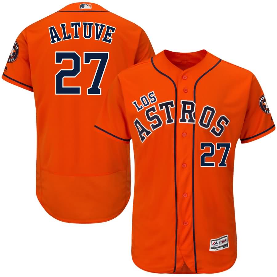 Jose Altuve Houston Astros Majestic Hispanic Heritage Flex Base Player Jersey - Orange
