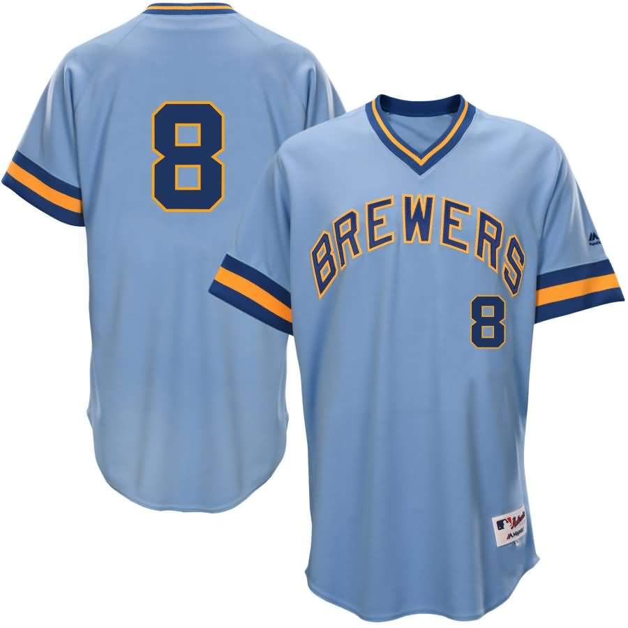 Ryan Braun Milwaukee Brewers Majestic Authentic 1976 Turn Back the Clock Player Jersey - Light Blue