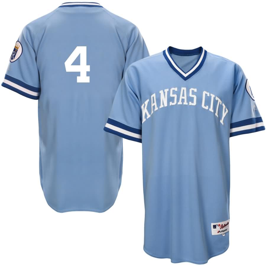 Alex Gordon Kansas City Royals Majestic Authentic 1976 Turn Back the Clock Player Jersey - Light Blue