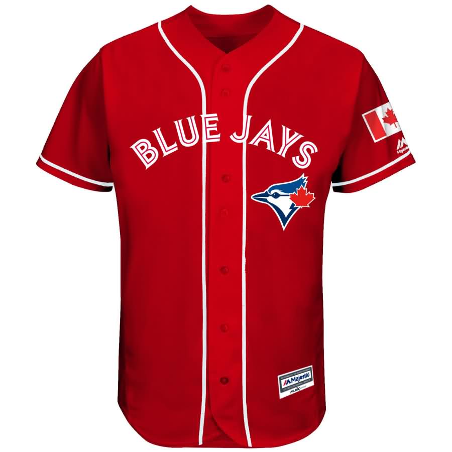 Jose Bautista Toronto Blue Jays Majestic Fashion Canada Day Flex Base Authentic Player Jersey - Scarlet