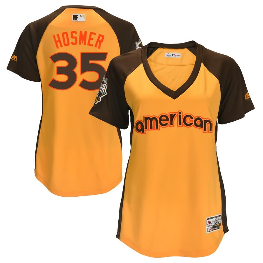 Eric Hosmer Kansas City Royals Majestic Women's 2016 MLB All-Star Game Cool Base Batting Practice Player Jersey - Yellow