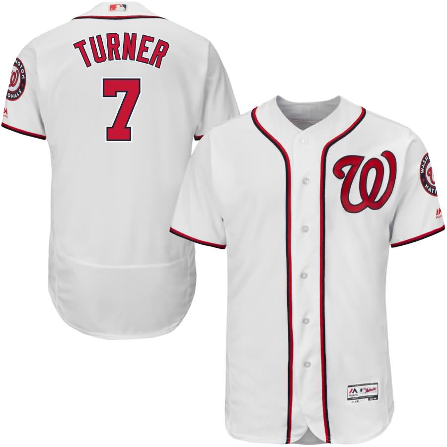 Trea Turner Washington Nationals Majestic Home Authentic Collection Flex Base Player Jersey - White