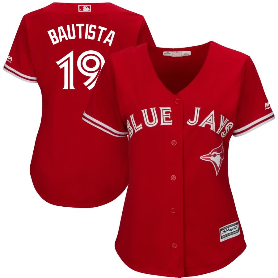 Jose Bautista Toronto Blue Jays Majestic Women's 2017 Cool Base Replica Player Jersey - Scarlet