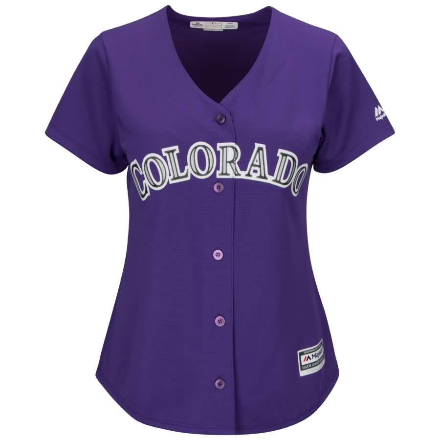 Nolan Arenado Colorado Rockies Majestic Women's Alternate Cool Base Player Replica Jersey - Purple