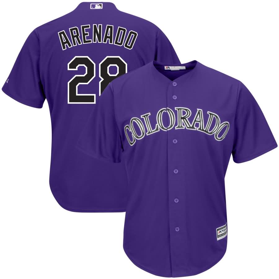 Nolan Arenado Colorado Rockies Majestic Alternate Official Cool Base Player Jersey - Purple